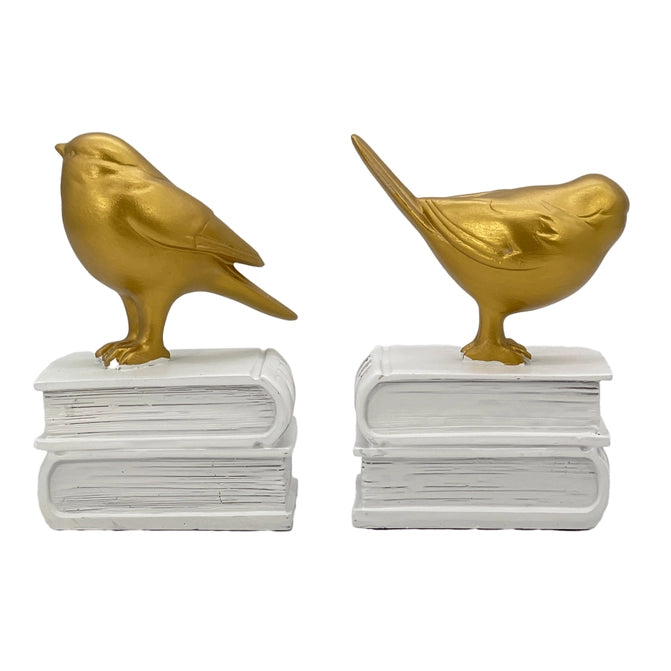 Gold Bird Book Ends Pair