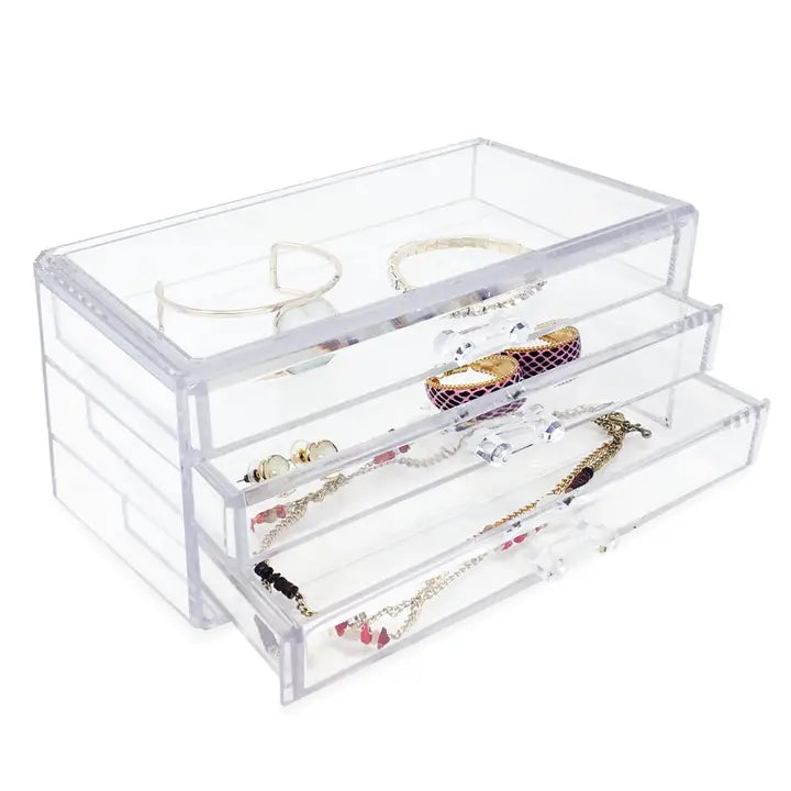 3-Drawer Clear Jewelry Organizer
