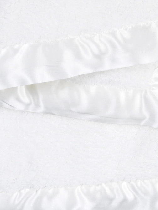 Chenille White Baby Blanket