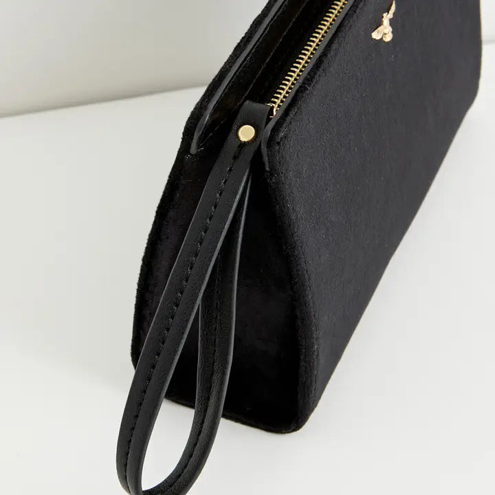 Fable Bonnie Wristlet Purse - Black Velvet
