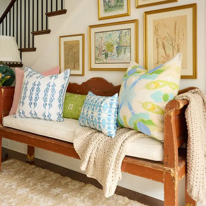 Laura Park Coral Gardens Embroidered Pillow