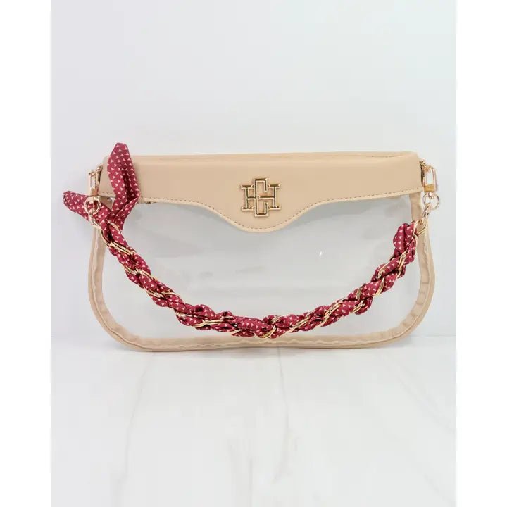 Serafina Scarf Purse Chain - Garnet
