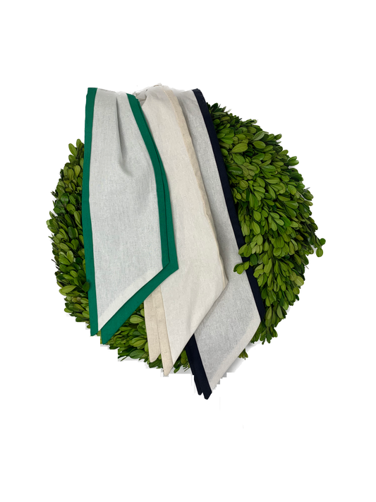 Two-Color Linen Wreath Sash