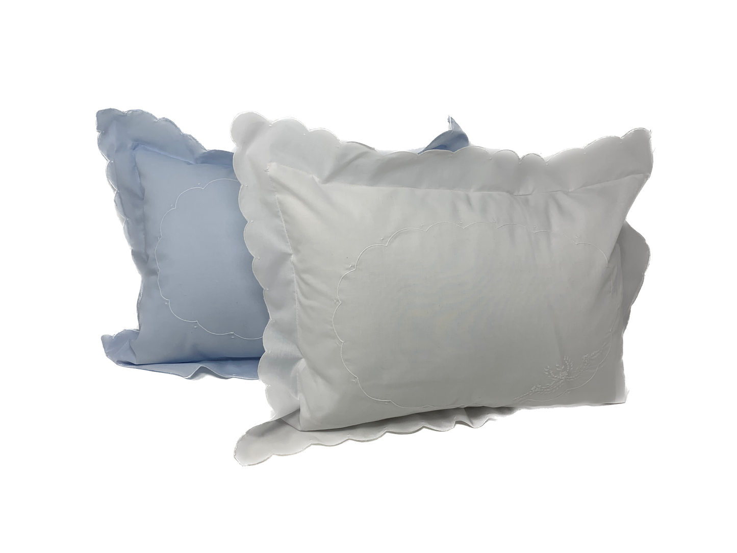 Baby Pillow with Scalloped Edge