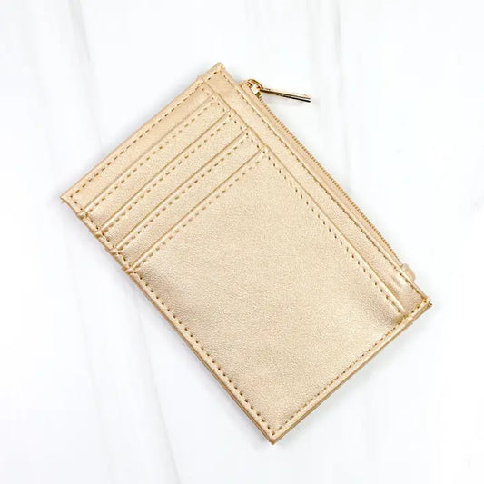 Molly Zip Card Holder Gold