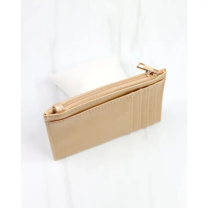 Molly Zip Card Holder Gold