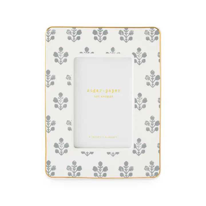 Slate Floral Picture Frame