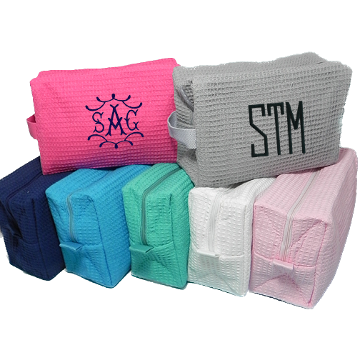 Waffle Weave Cosmetic Bag