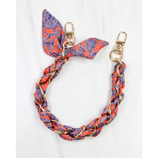 Serafina Scarf Purse Chain - Blue Orange