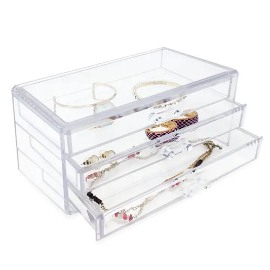 3-Drawer Clear Jewelry Organizer