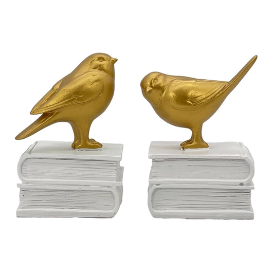 Gold Bird Book Ends Pair