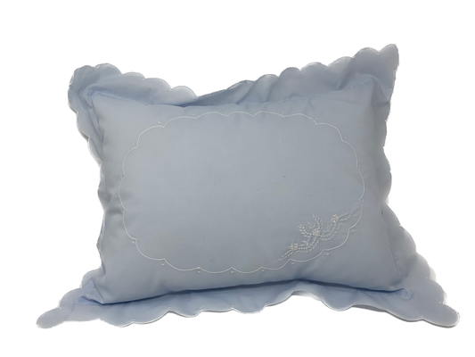 Baby Pillow with Scalloped Edge