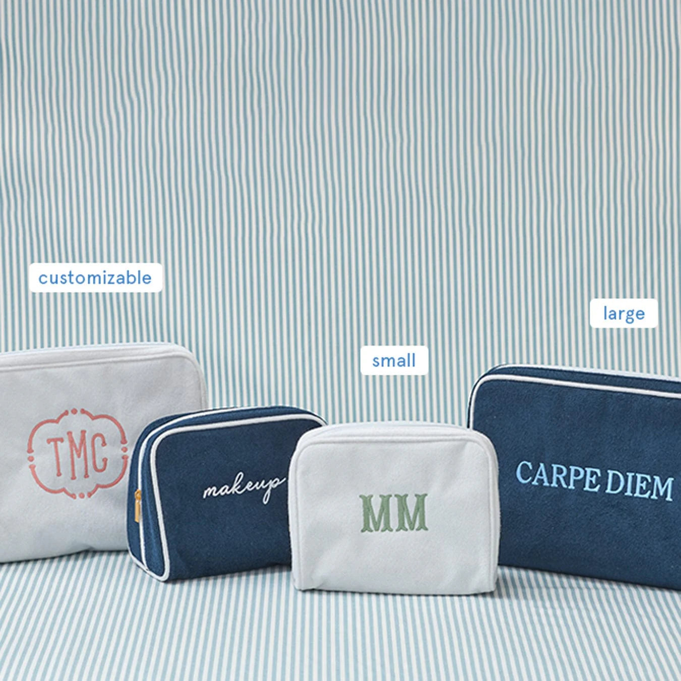 Weezie Signature Navy Toiletry Bag