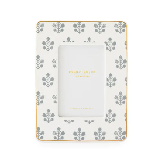 Slate Floral Picture Frame