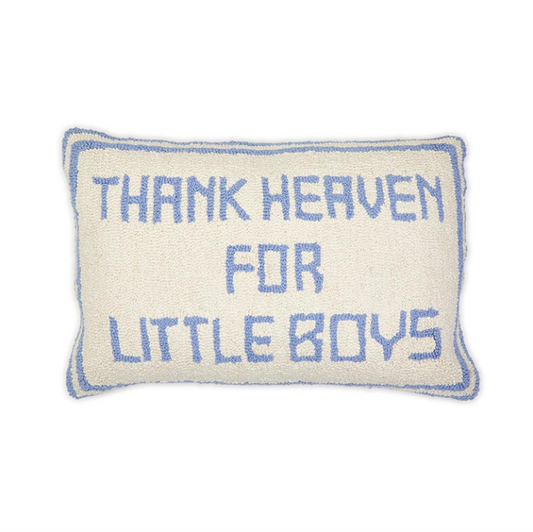 Thank Heaven For Little Boys Large Pillow