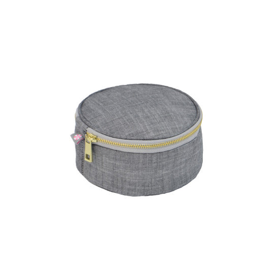 Gray Button Bag